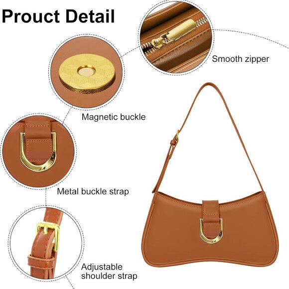 Chic PU Leather Women’s Clutch with Adjustable Strap - Perfect for Everyday Use - Picture 6 of 7